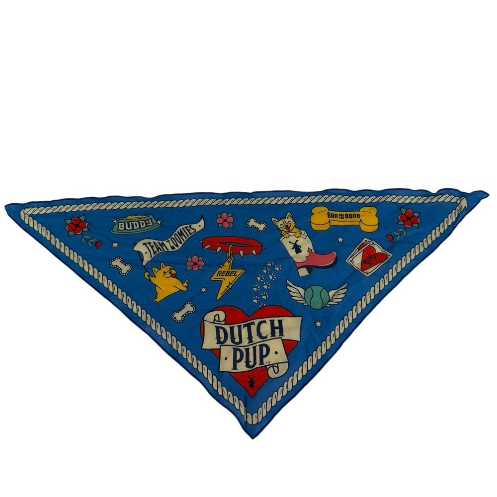 Dutch Bros‎ Dog Bandana Rare Limited Edition Dutch Pup 2024 Blue Puppy
